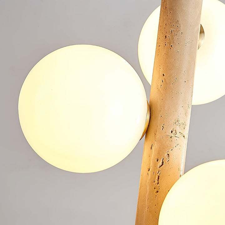 Aursorel Suspension Multi-Globe en Travertin - Neutralighting