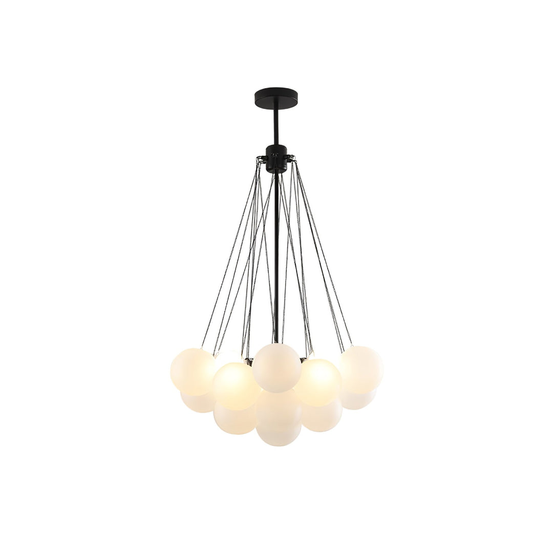 Lustra Chandelier Bulles en Verre Satiné - Neutralighting