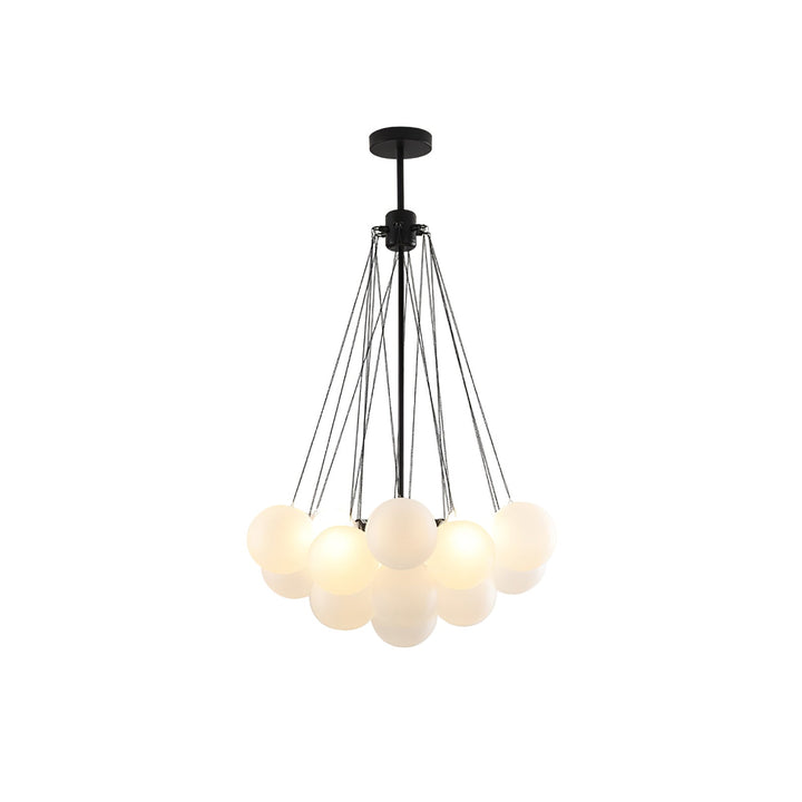 Lustra Chandelier Bulles en Verre Satiné - Neutralighting