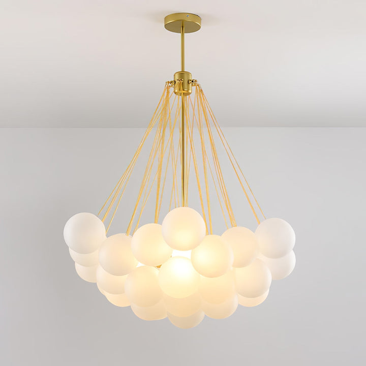 Lustra Chandelier Bulles en Verre Satiné - Neutralighting