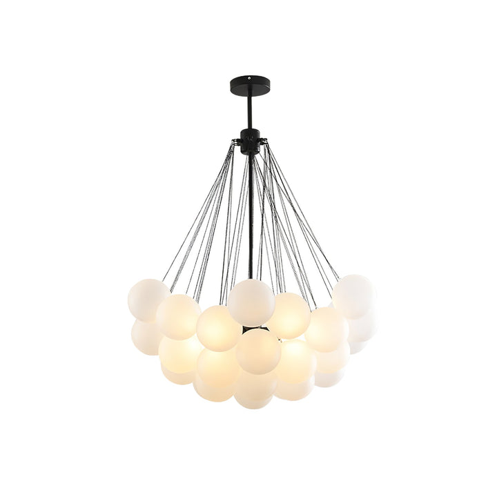 Lustra Chandelier Bulles en Verre Satiné - Neutralighting