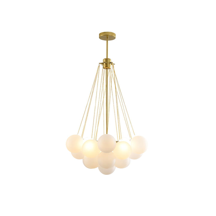 Lustra Chandelier Bulles en Verre Satiné - Neutralighting
