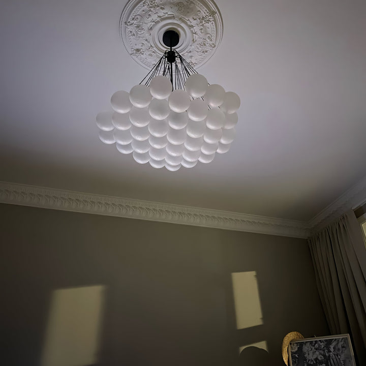 Lustra Chandelier Bulles en Verre Satiné - Neutralighting