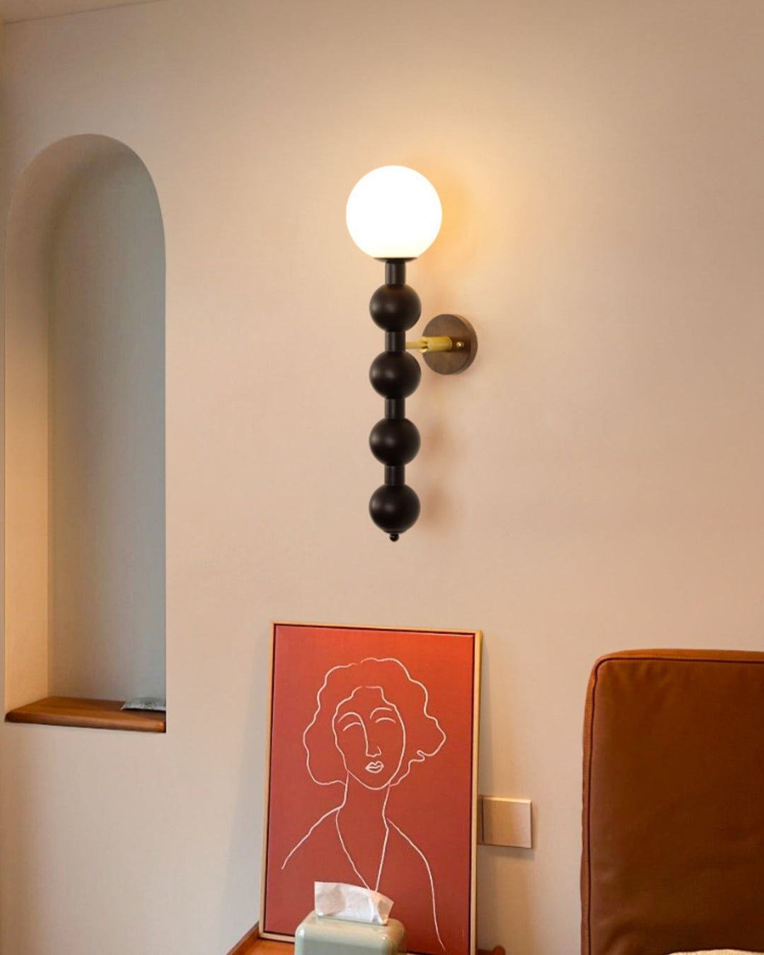 Olaeia Applique Murale Moderne Minimaliste Bubbly en Bois et Verre - Neutralighting