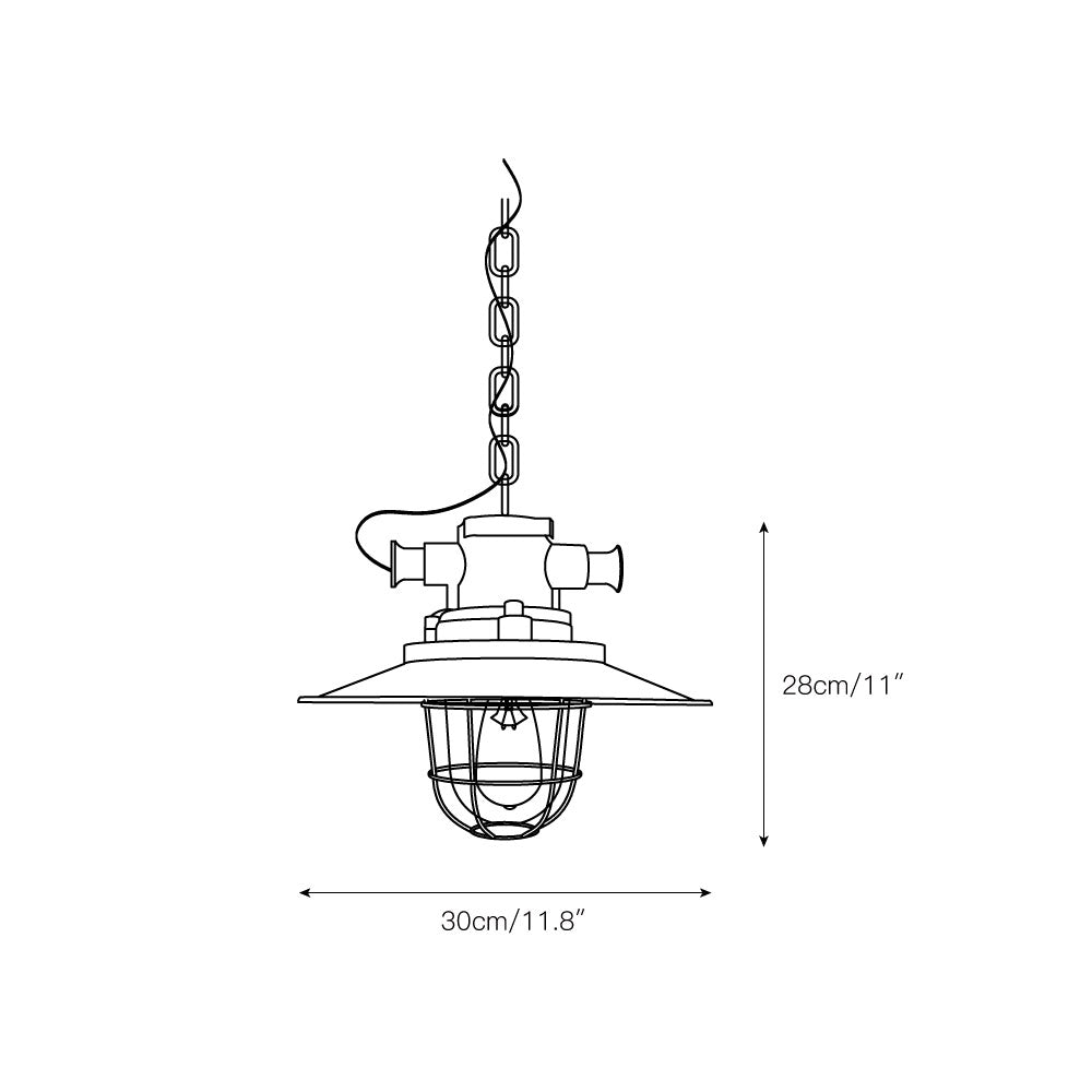 Celest Suspension Métal Verre Cage Industrielle Vintage - Neutralighting