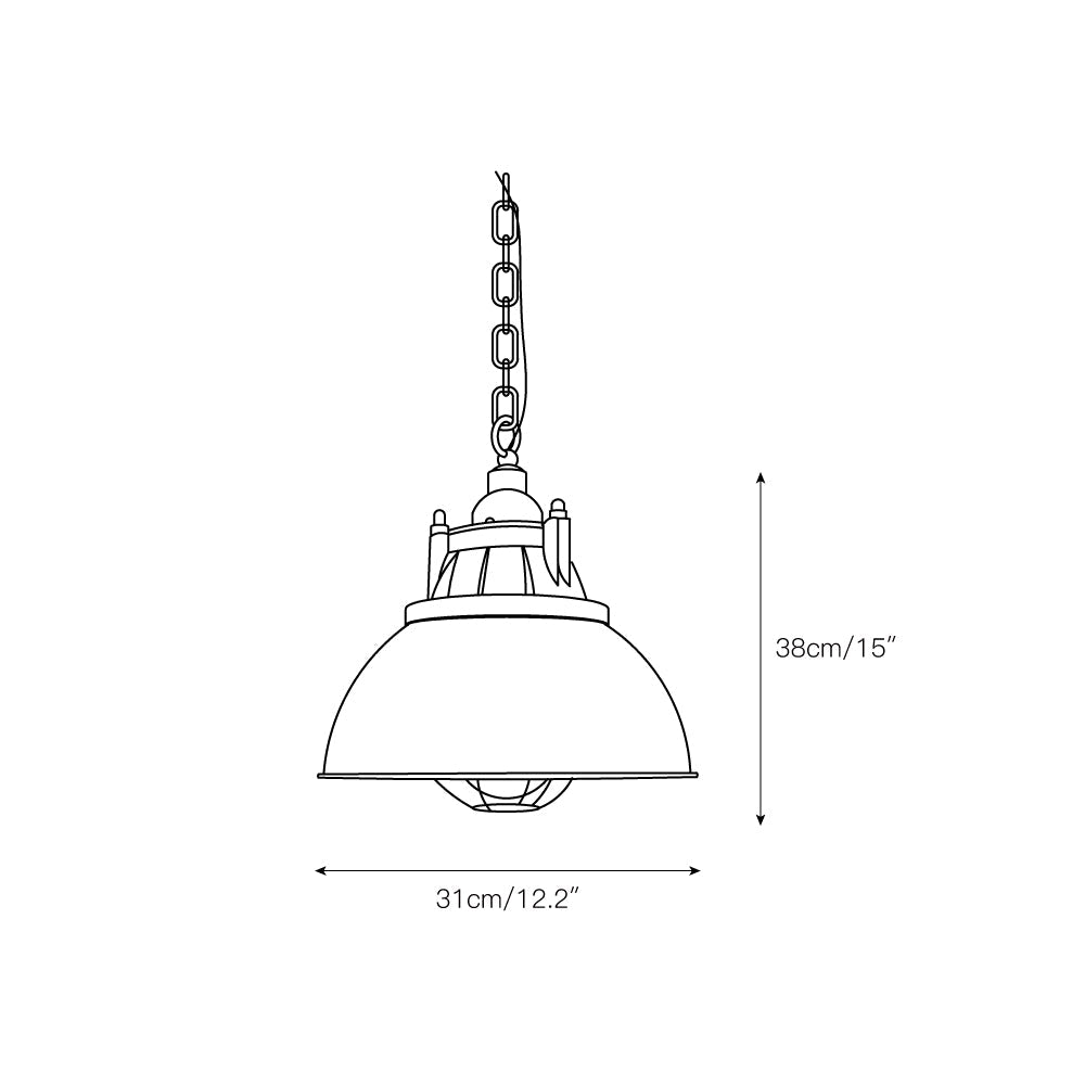 Celest Suspension Métal Verre Cage Industrielle Vintage - Neutralighting