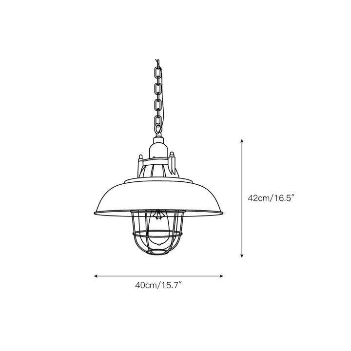 Celest Suspension Métal Verre Cage Industrielle Vintage - Neutralighting