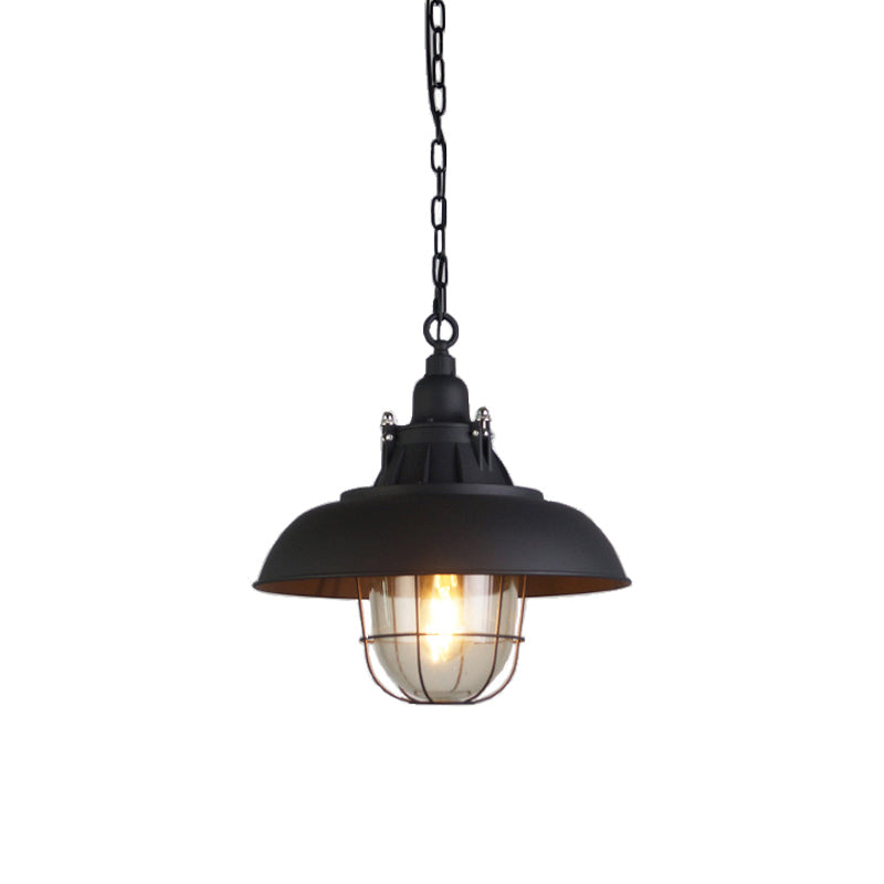 Celest Suspension Métal Verre Cage Industrielle Vintage - Neutralighting