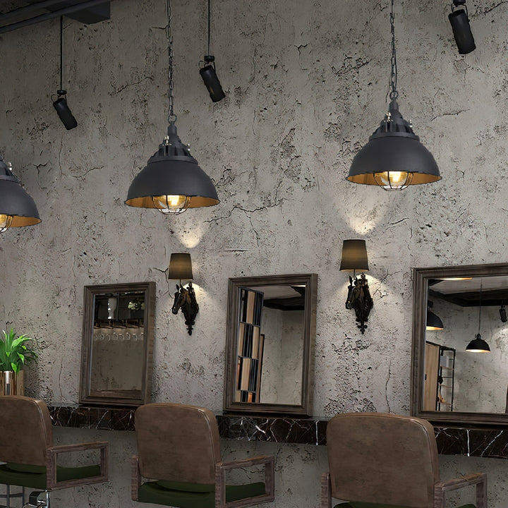 Celest Suspension Métal Verre Cage Industrielle Vintage - Neutralighting