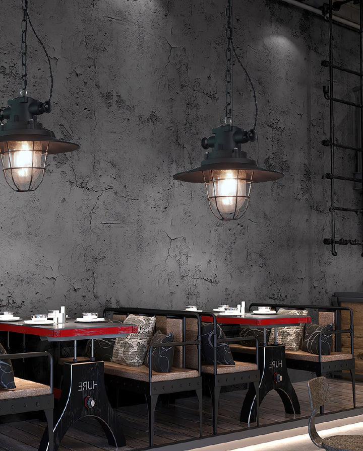 Celest Suspension Métal Verre Cage Industrielle Vintage - Neutralighting
