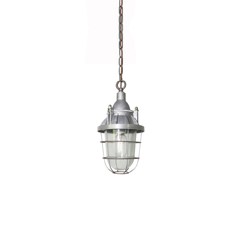 Celest Suspension Métal Verre Cage Industrielle Vintage - Neutralighting