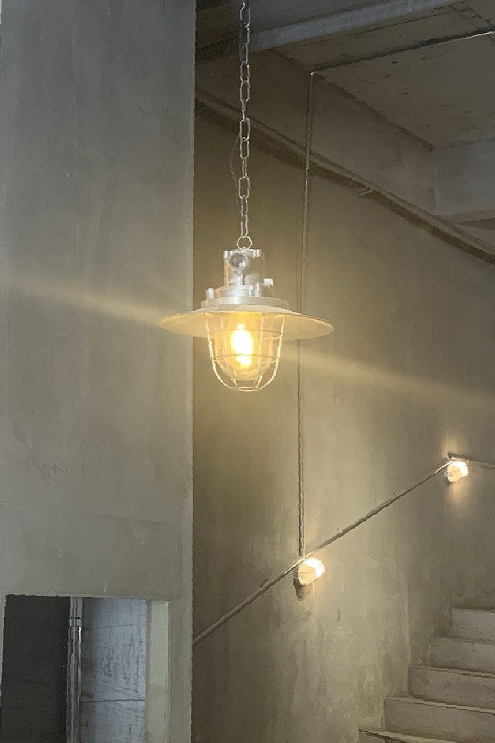 Celest Suspension Métal Verre Cage Industrielle Vintage - Neutralighting