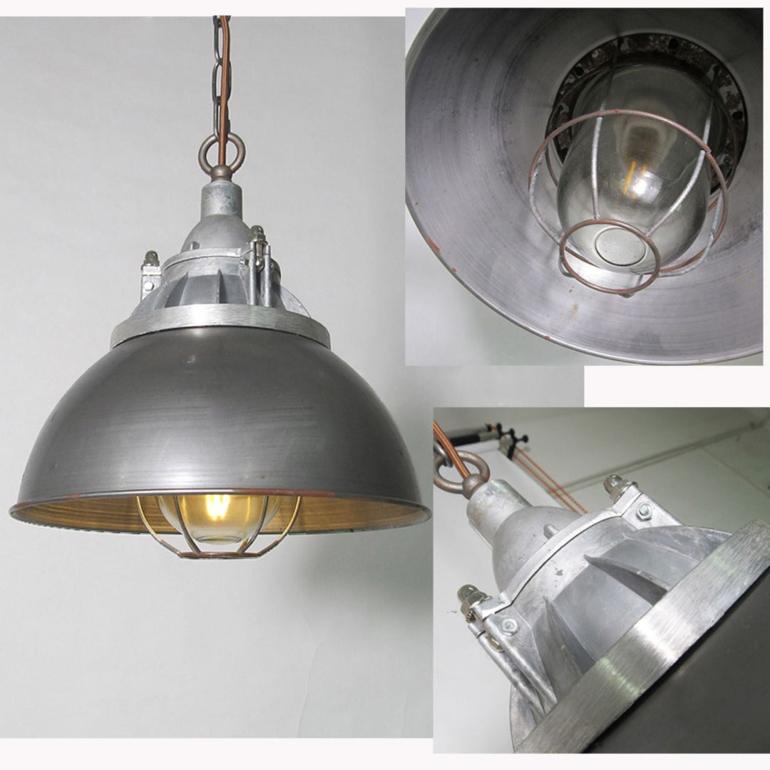 Celest Suspension Métal Verre Cage Industrielle Vintage - Neutralighting