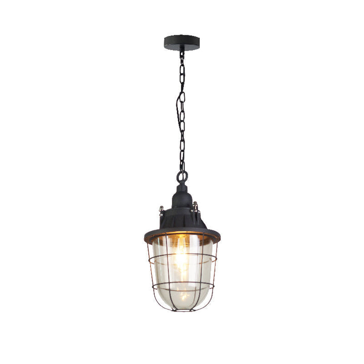 Celest Suspension Métal Verre Cage Industrielle Vintage - Neutralighting