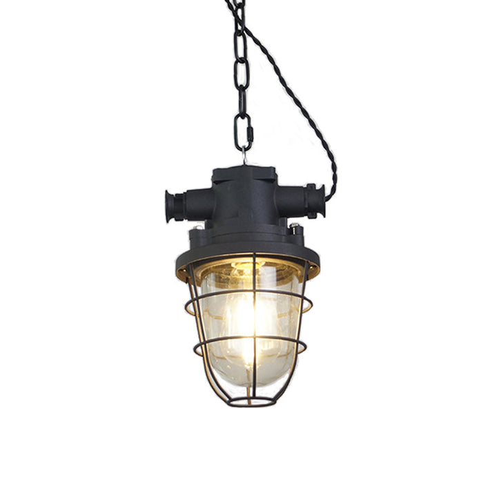 Celest Suspension Métal Verre Cage Industrielle Vintage - Neutralighting