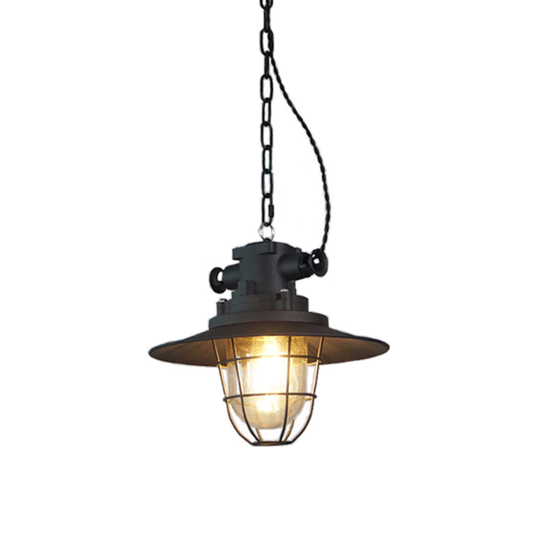 Celest Suspension Métal Verre Cage Industrielle Vintage - Neutralighting