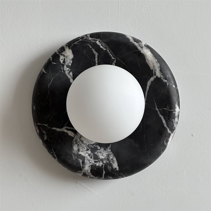 Uvinos Applique Murale Moderne Minimaliste en Marbre Noir - Neutralighting