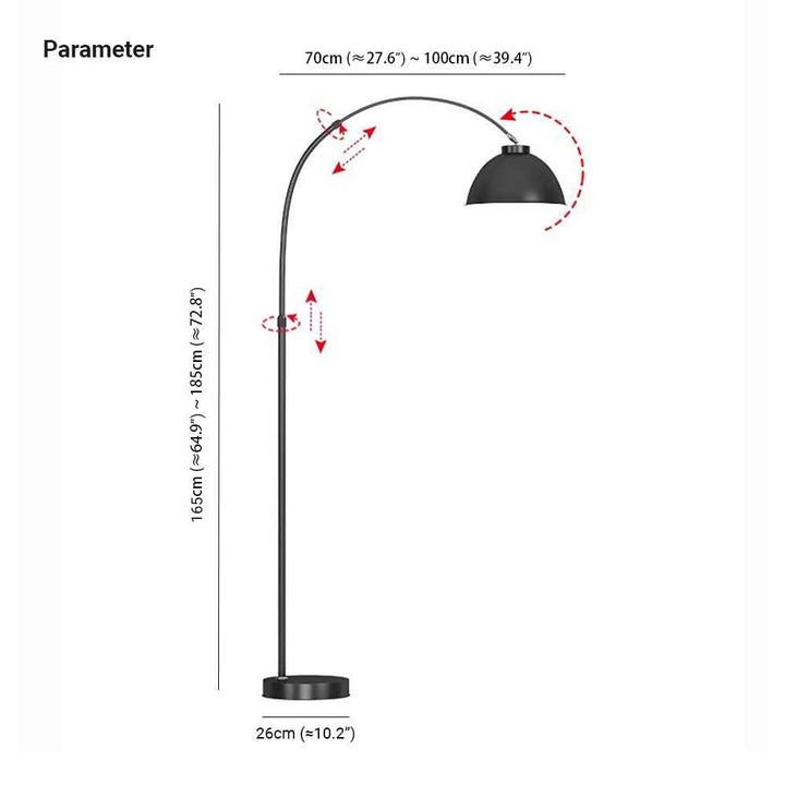 Lampadaire Valentina Métal Noir LED