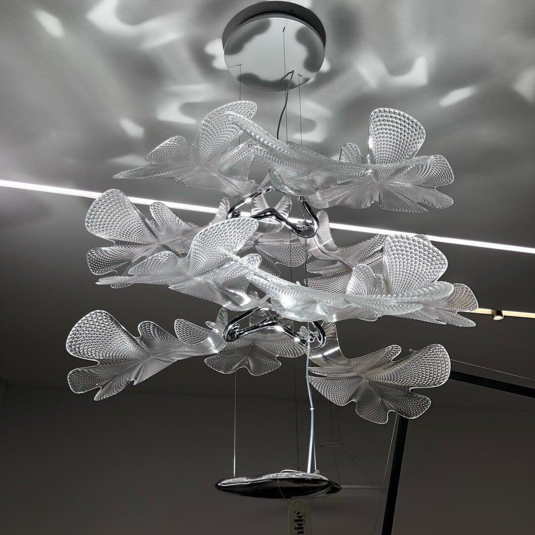 Solara Chandelier Suspension Feuille Transparente - Neutralighting