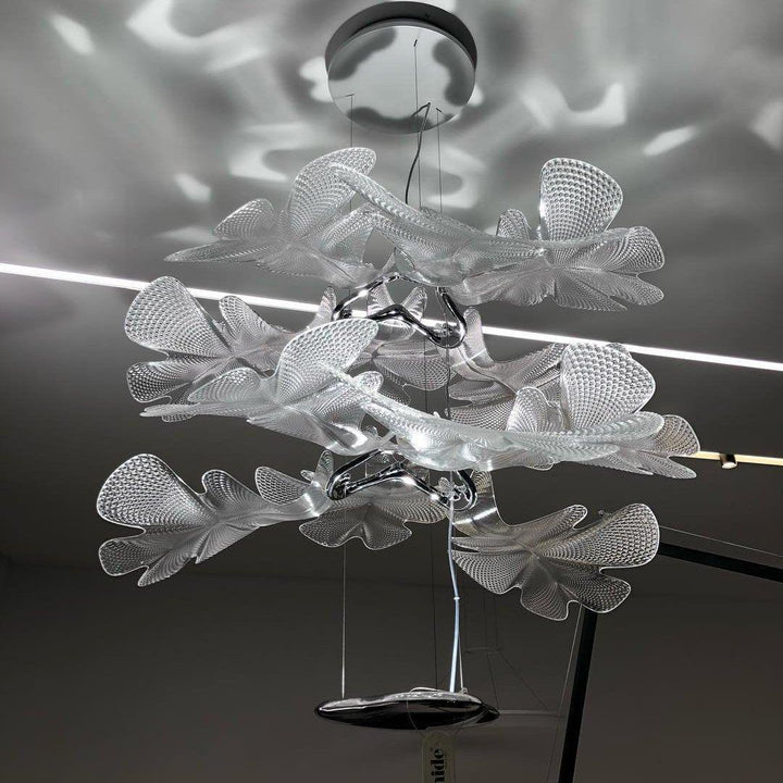 Solara Chandelier Suspension Feuille Transparente - Neutralighting