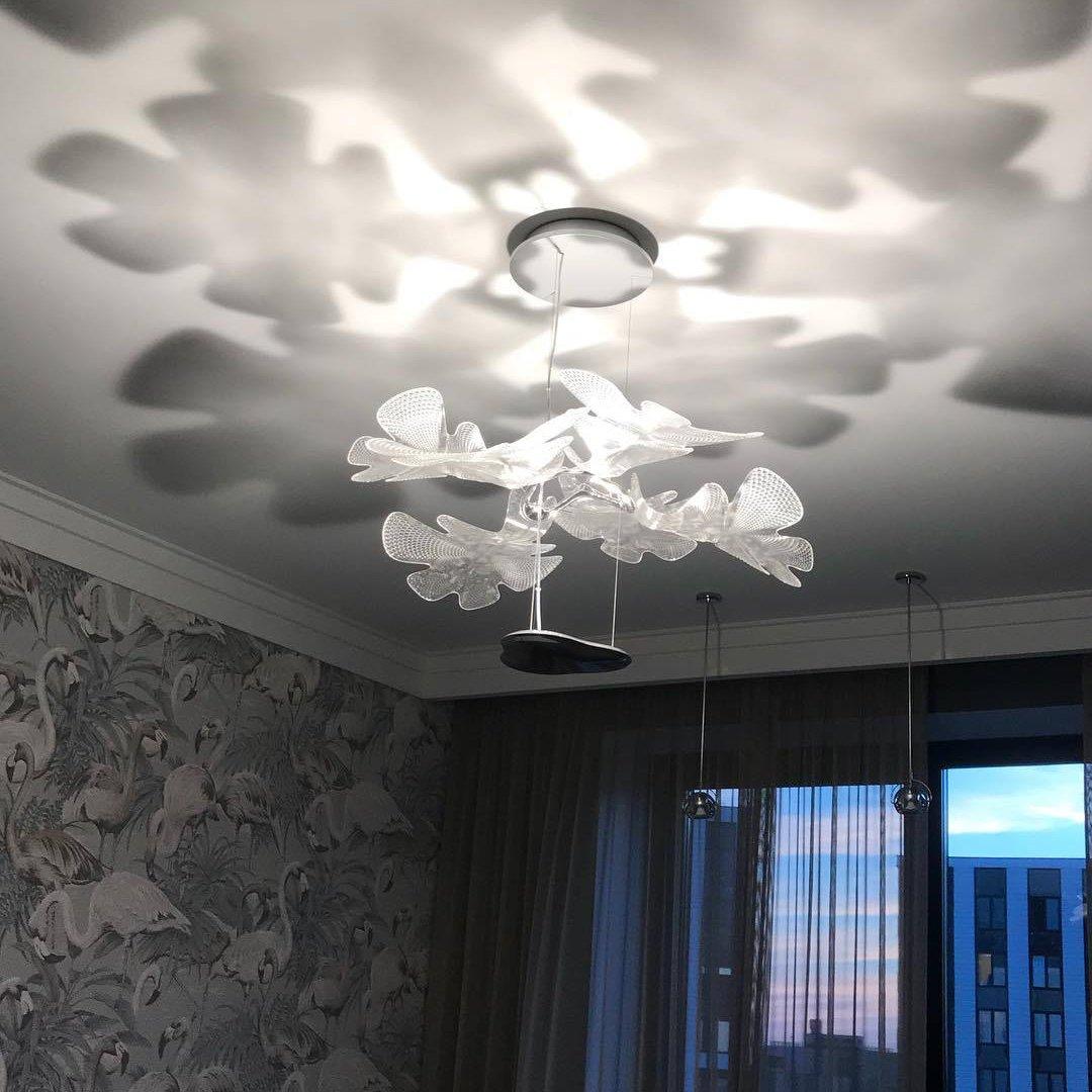 Solara Chandelier Suspension Feuille Transparente - Neutralighting