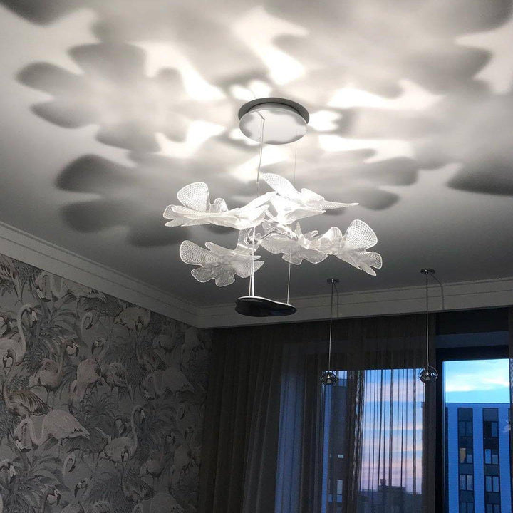 Solara Chandelier Suspension Feuille Transparente - Neutralighting