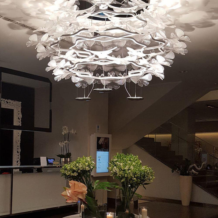 Solara Chandelier Suspension Feuille Transparente - Neutralighting