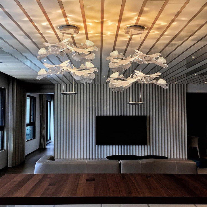 Solara Chandelier Suspension Feuille Transparente - Neutralighting