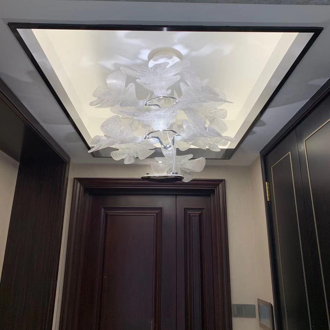 Solara Chandelier Suspension Feuille Transparente - Neutralighting