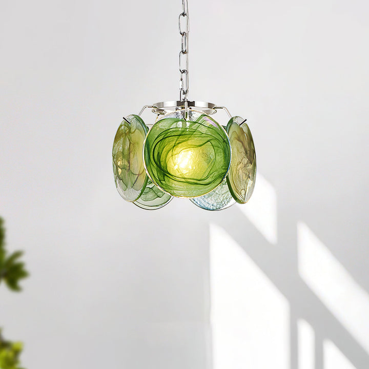 Caelina Lampe Pendante Disques en Verre Tourbillonnants - Neutralighting