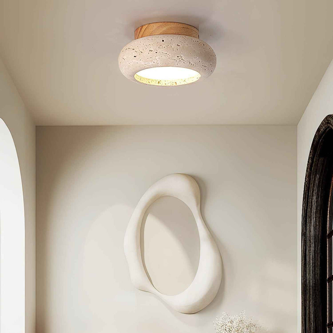 Plafonnier Astra Bois 15cm LED 7W