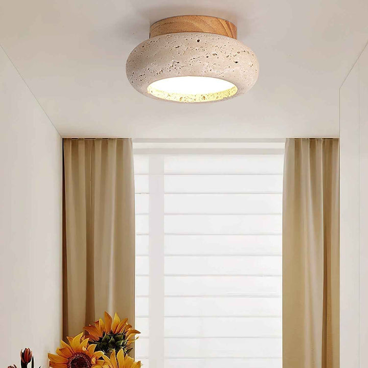 Plafonnier Astra Bois 15cm LED 7W