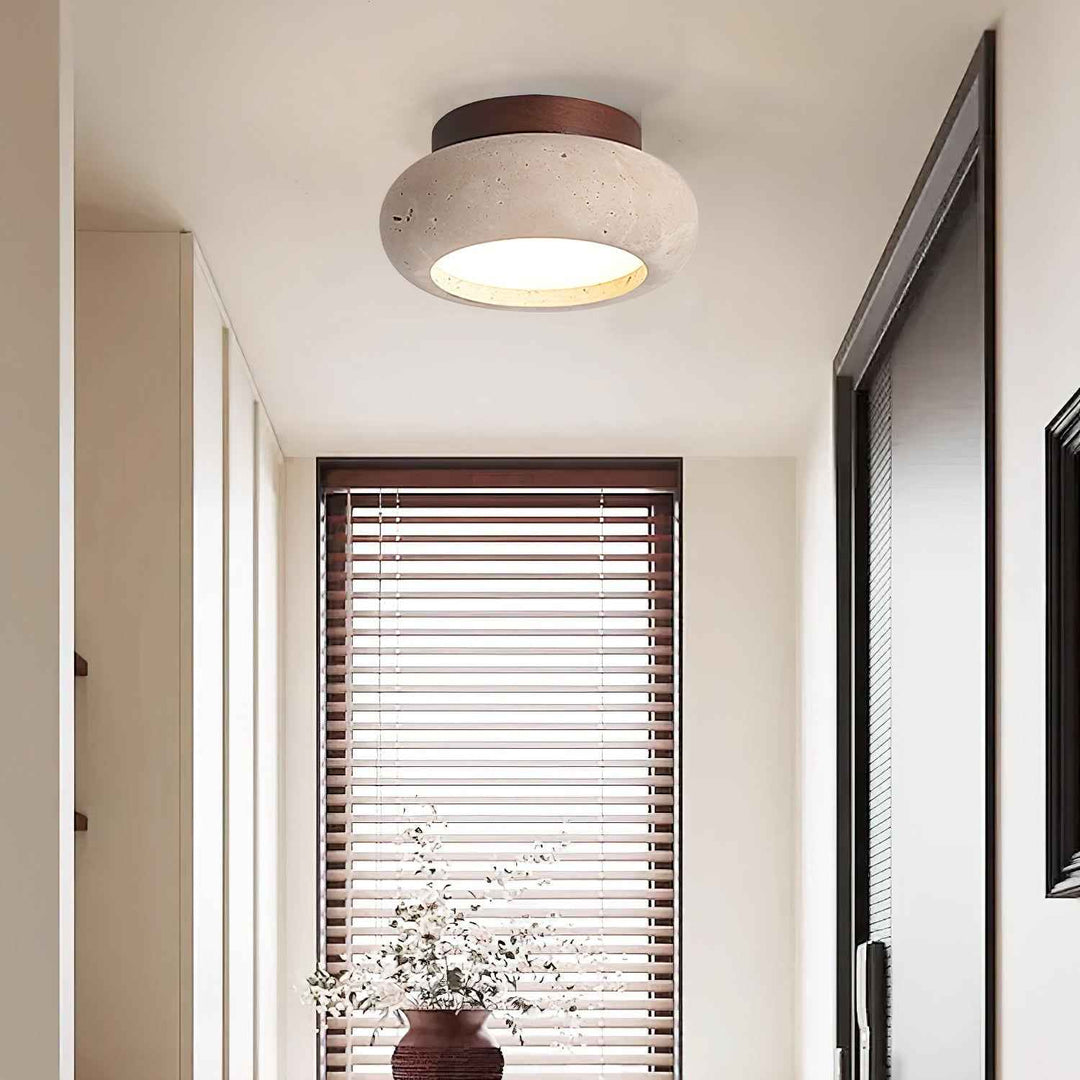 Plafonnier Astra Bois 15cm LED 7W
