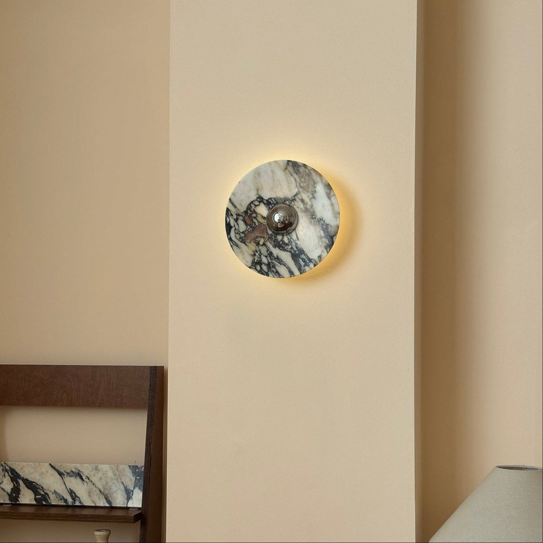 Alter Applique Murale Ronde en Marbre et Métal Style Minimaliste Moderne - Neutralighting