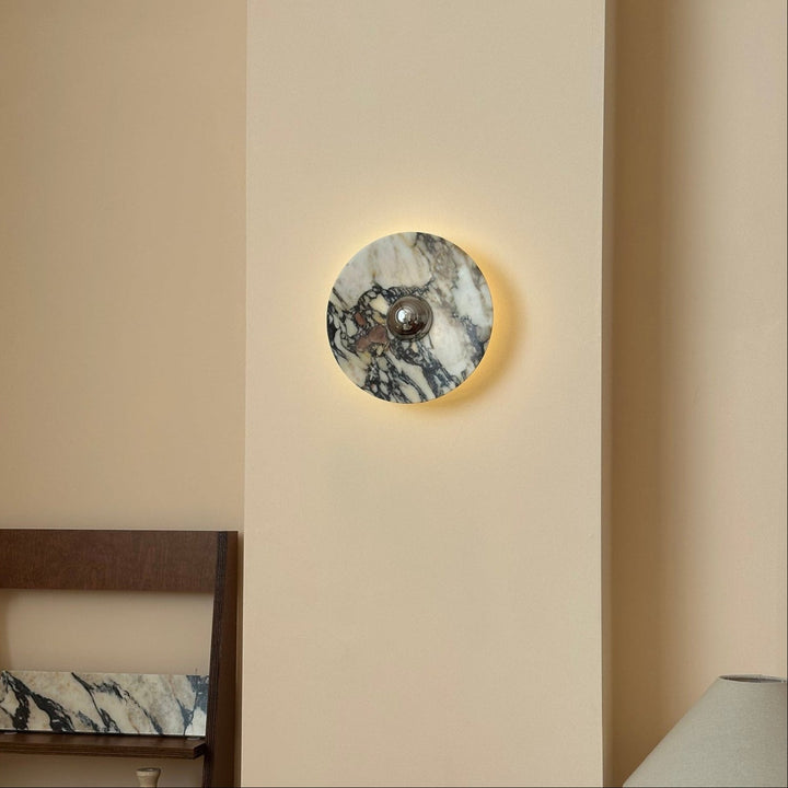 Alter Applique Murale Ronde en Marbre et Métal Style Minimaliste Moderne - Neutralighting