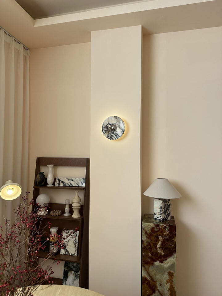 Alter Applique Murale Ronde en Marbre et Métal Style Minimaliste Moderne - Neutralighting
