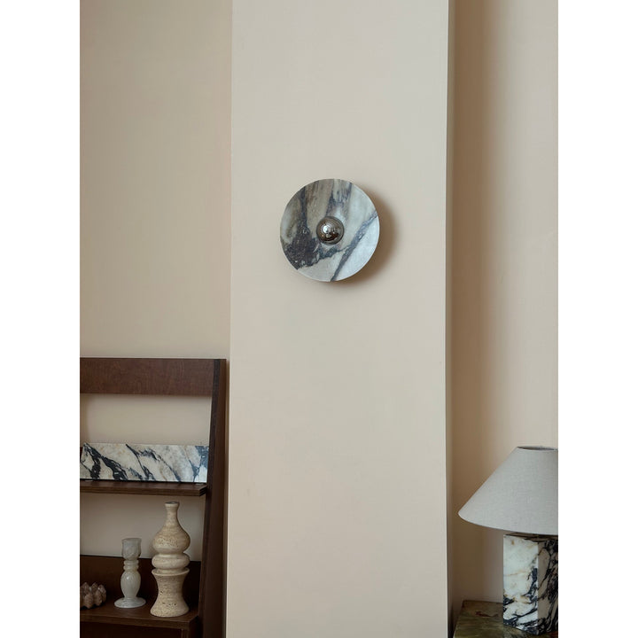 Alter Applique Murale Ronde en Marbre et Métal Style Minimaliste Moderne - Neutralighting
