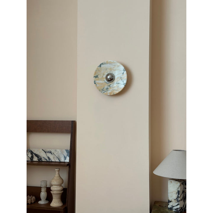 Alter Applique Murale Ronde en Marbre et Métal Style Minimaliste Moderne - Neutralighting