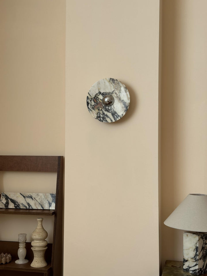 Alter Applique Murale Ronde en Marbre et Métal Style Minimaliste Moderne - Neutralighting
