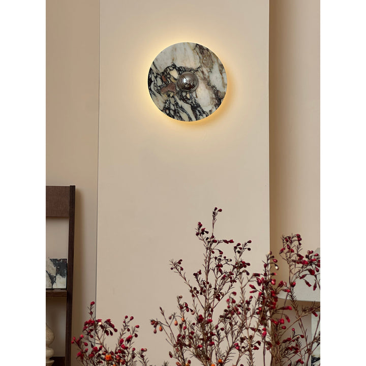 Alter Applique Murale Ronde en Marbre et Métal Style Minimaliste Moderne - Neutralighting