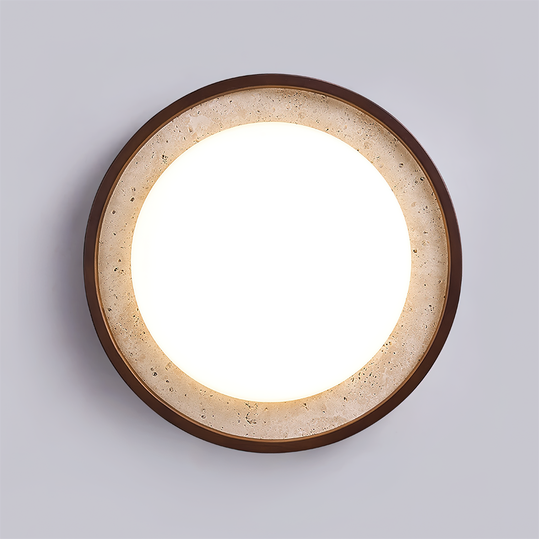 Ritta Lampe Plafonnier Sculpturale Travertin - Neutralighting