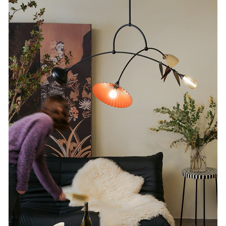 FloraCurv Lampe Pendante Artisanale en Verre - Neutralighting