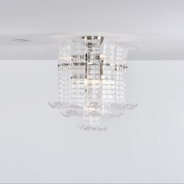Aurora Lampe de Plafond en Verre de Murano Clair - Neutralighting