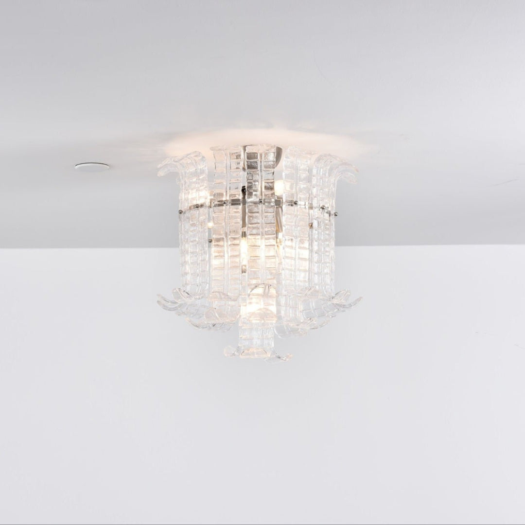 Aurora Lampe de Plafond en Verre de Murano Clair - Neutralighting