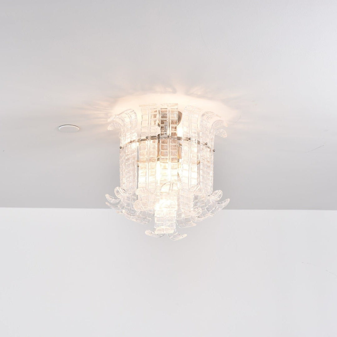 Aurora Lampe de Plafond en Verre de Murano Clair - Neutralighting