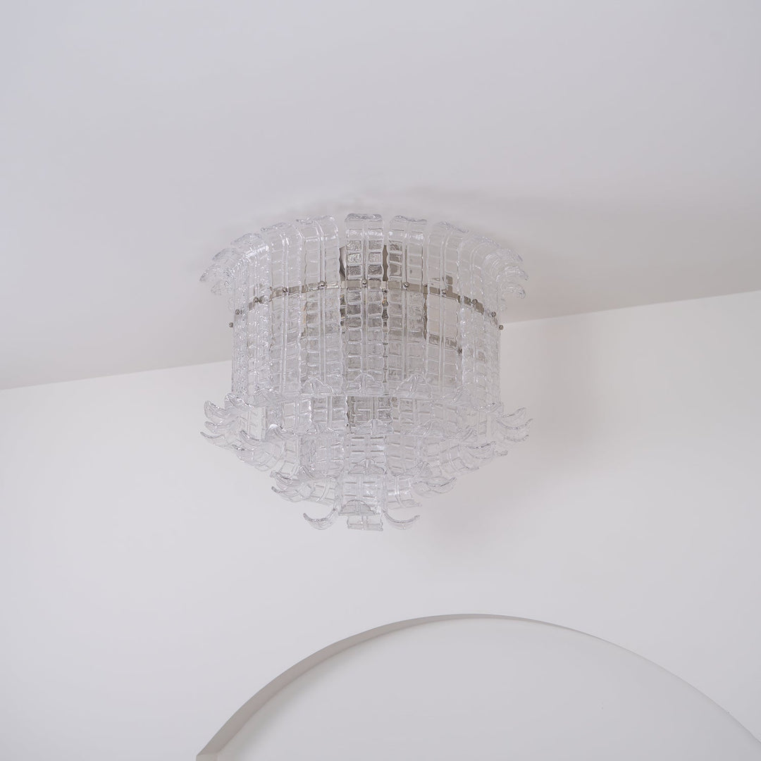 Aurora Lampe de Plafond en Verre de Murano Clair - Neutralighting