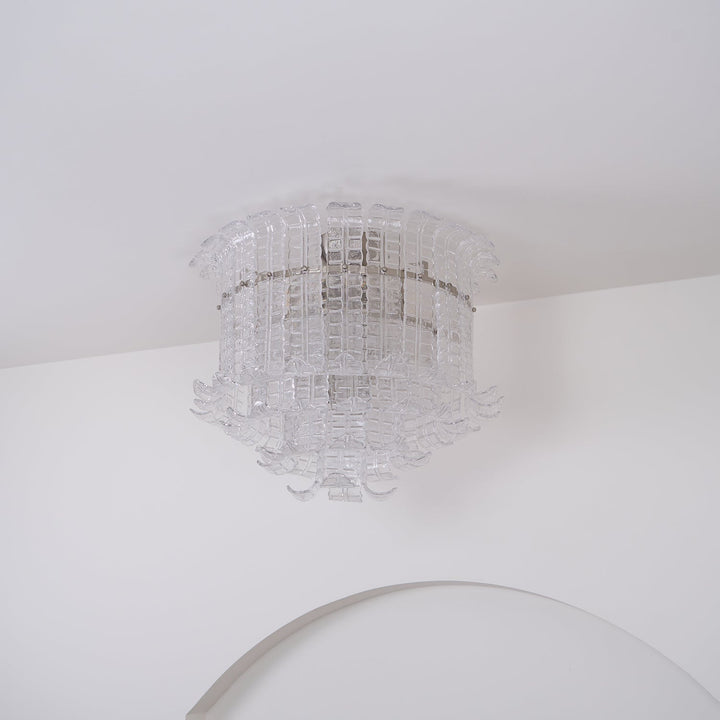 Aurora Lampe de Plafond en Verre de Murano Clair - Neutralighting