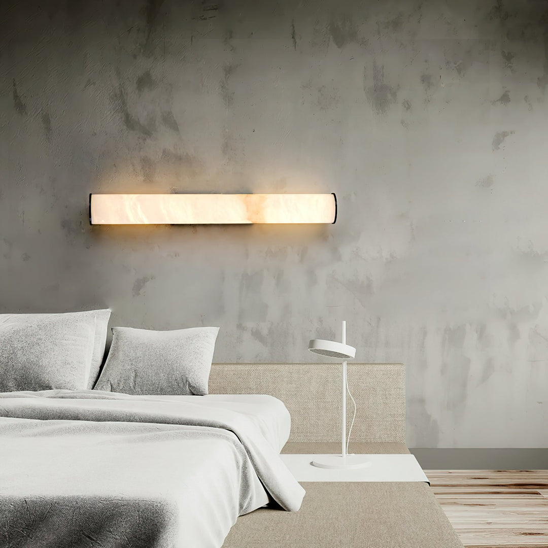 Arcus Lampe Murale Applique Style Élégant Minimaliste Moderne en Laiton et Albâtre - Neutralighting