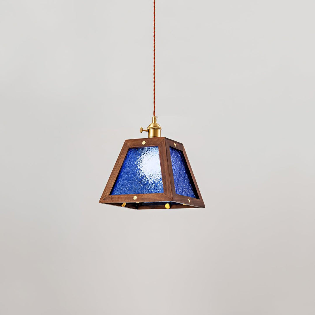 Calvi Lampe Suspendue Verre à Motif Floral Vintage - Neutralighting