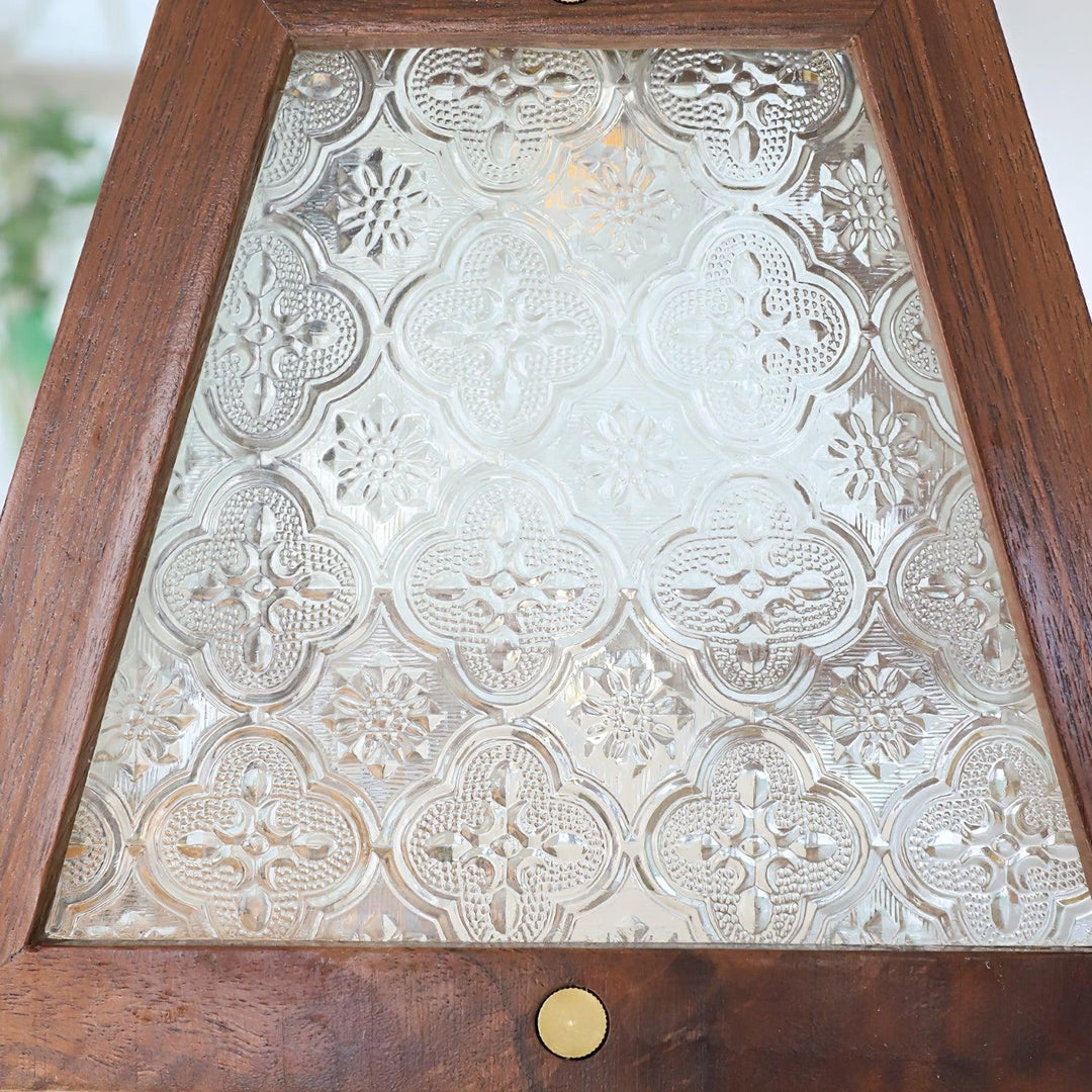 Calvi Lampe Suspendue Verre à Motif Floral Vintage - Neutralighting